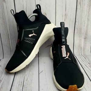 Womens Puma 8 Fierce VR Black Slip On Sneakers